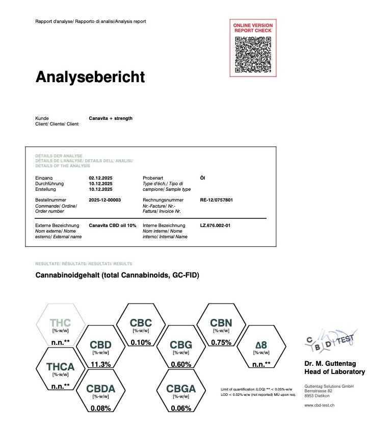 Fullspektrum CBD-olja 10% med kamomill
