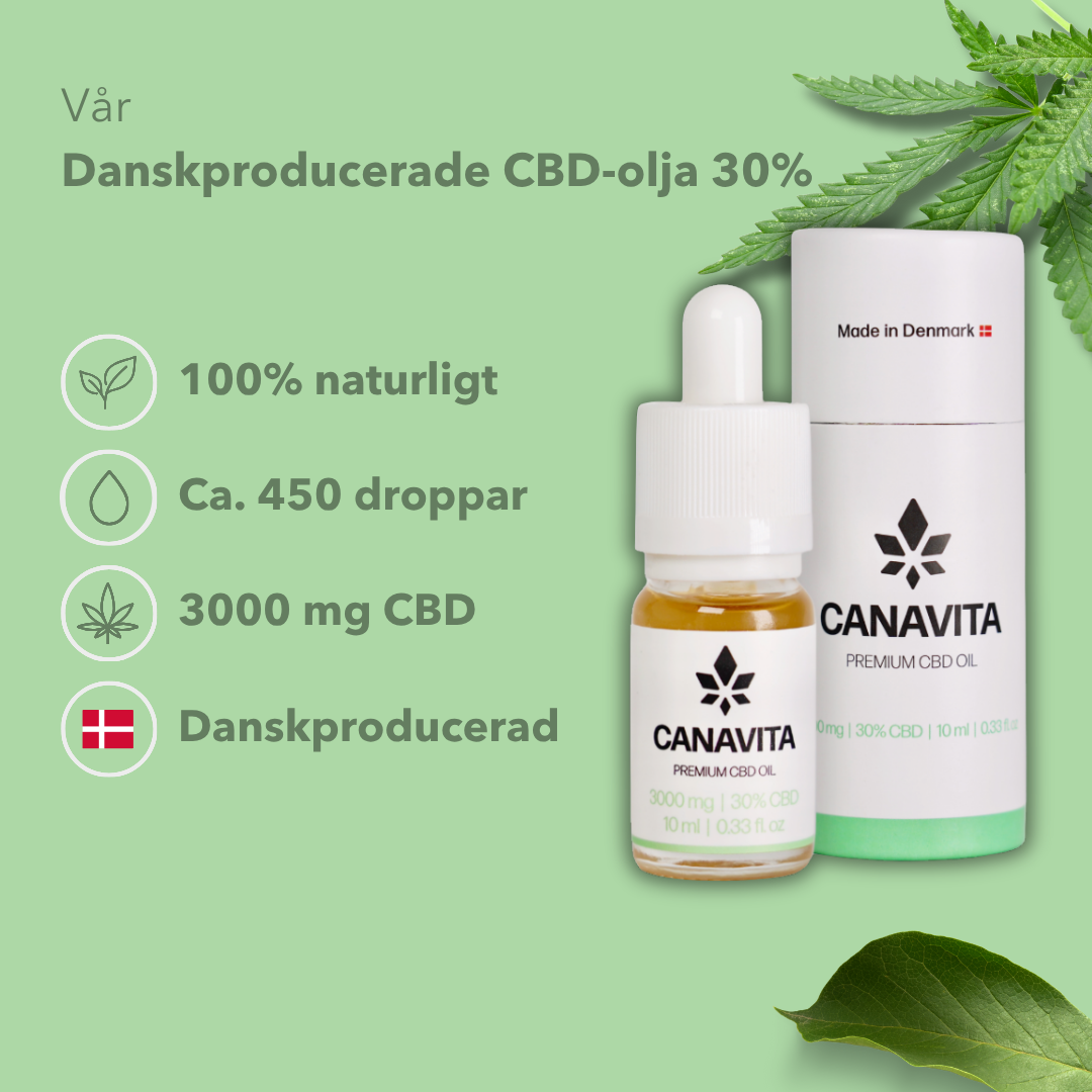 3 flaskor Fullspektrum CBD-olja 30 % med mynta
