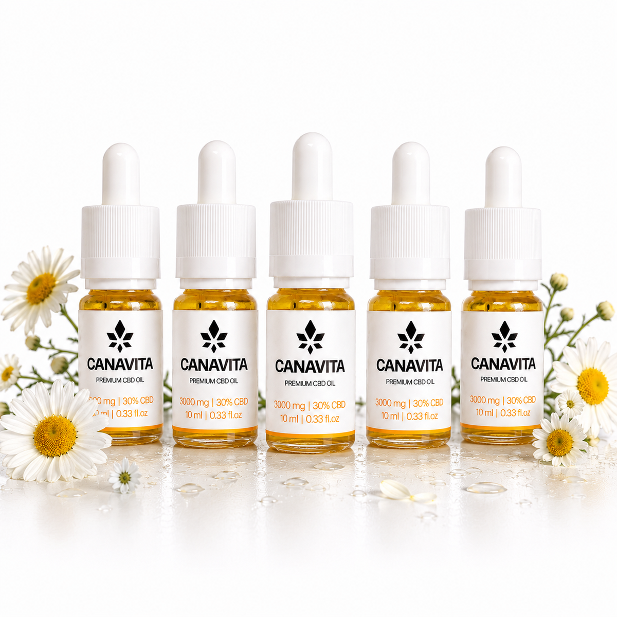 5 flaskor Dansk CBD-olja - SPARA 60-70 %