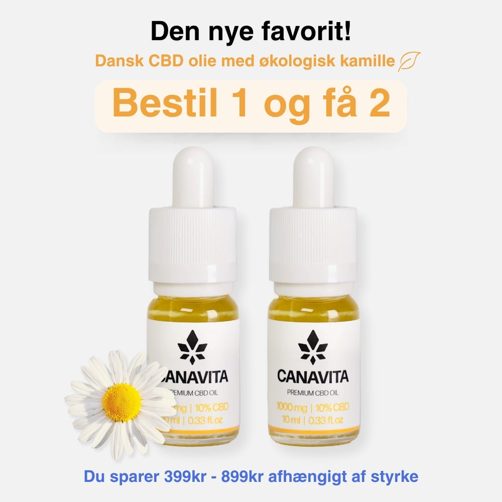 2 för 1 – Dansk CBD-olja med ekologisk kamomill